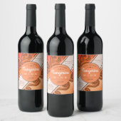 Personalisiert hausgemachter Orangenwein Weinetikett (Flaschen)