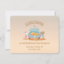 Personalisiert Hayride Herbst Willkommen Bärenkürm Einladung