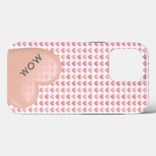 Personalisiert Heart iPhone Case (Rückseite (Horizontal))