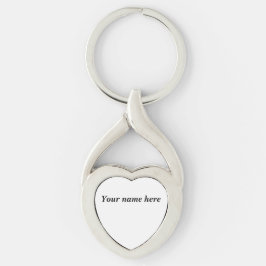 Personalisiert Heart Keychain - Individuelle Name Schlüsselanhänger