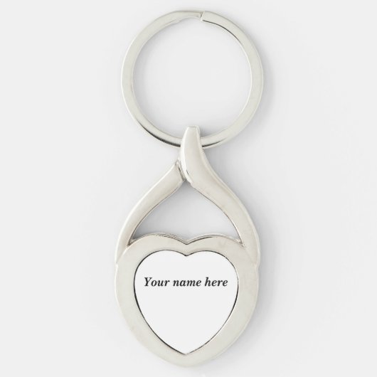 Personalisiert Heart Keychain - Individuelle Name Schlüsselanhänger (Vorderseite)