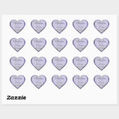 Personalisiert Heart Lavender Wedding Stickers (Blatt)