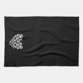 Personalisiert Heart Paw Prints Geschirrtuch (Horizontal)