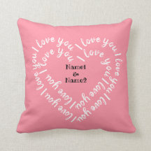Personalisiert Heart Shaped Text "I Liebe you"