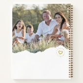 Personalisiert Heart Torn Foto Dankesblatt Notizblock (Rückseite)