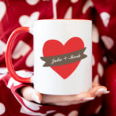 Personalisiert Heart Valentinstag Tasse
