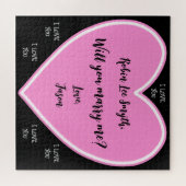 Personalisiert Heart Vorschlag Jigsaw Puzzle (Horizontal)