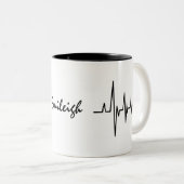 Personalisiert Heartbeat Tasse (VorderseiteRechts)