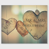 Personalisiert Hearts Hochzeit/Jahrestag Geschenkpapier (Flach)