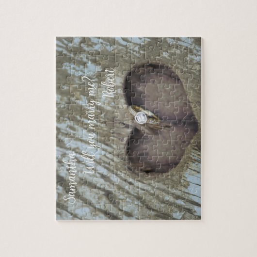 Personalisiert "Heiraten Sie mich?" versteckte Mel Puzzle (Vertikal)