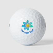 Personalisiert-Helle-Blume-Golfplätze Golfball (Vorderseite)