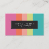 Personalisiert | Helle Streifen Visitenkarte (Vorderseite)