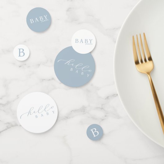 Personalisiert Hello Baby Minimalistisch Baby Dusc Konfetti (Gruppe)