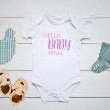 Personalisiert Hello Baby Pink