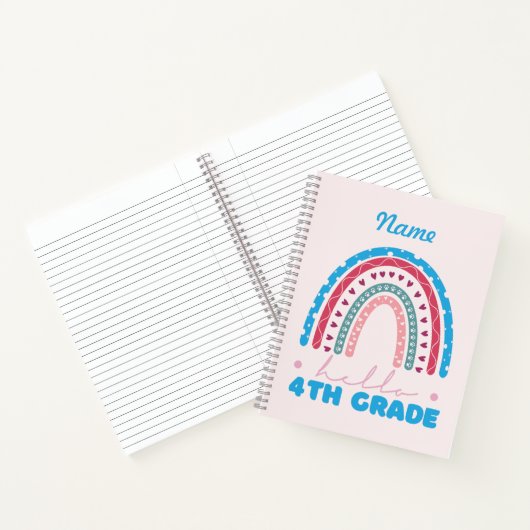 Personalisiert Hello Fourth Grade Notizblock (Innenseite)
