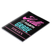 Personalisiert Hello Fourth Grade Notizblock (Linke Seite)