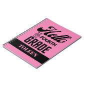 Personalisiert Hello Fourth Grade Notizblock (Linke Seite)