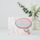 Personalisiert Hello Gorgeous Postcard Postkarte (Stehend Vorderseite)