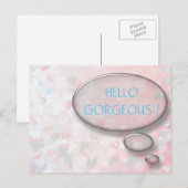 Personalisiert Hello Gorgeous Postcard Postkarte (Vorne/Hinten)