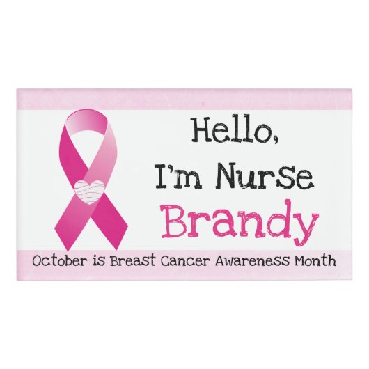Personalisiert Hello, Im Nurse Name Tag Namenschild (Vorderseite)