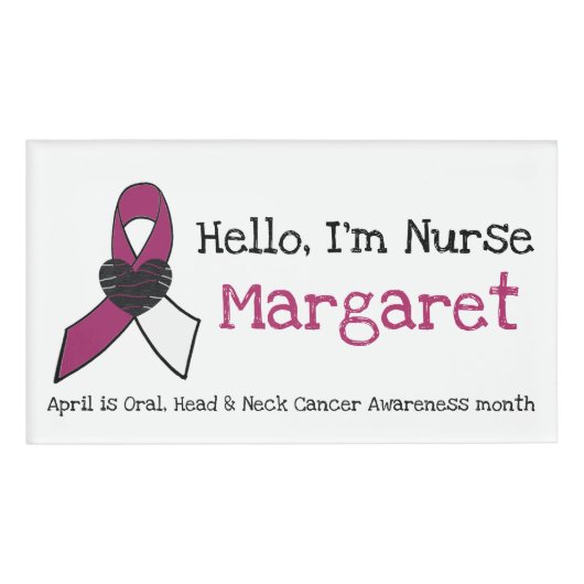 Personalisiert Hello, Im Nurse Name Tag Namenschild (Vorderseite)