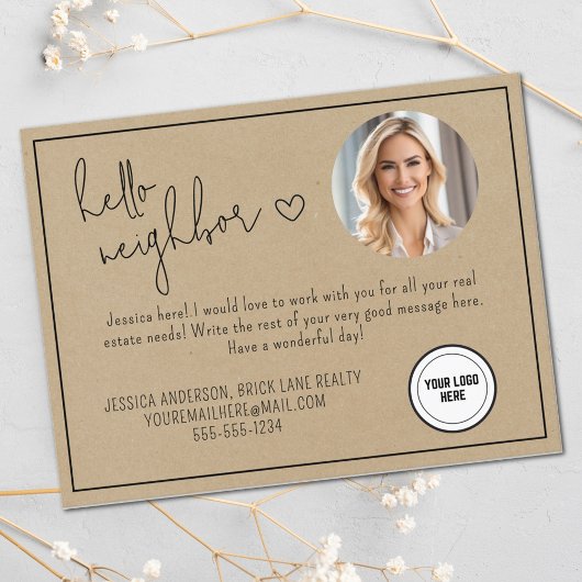 Personalisiert Hello Neighbour Real Anwesen Postkarte