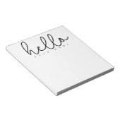 Personalisiert Hello Notepad Moderne Minimal einfa Notizblock (angewinkelt)