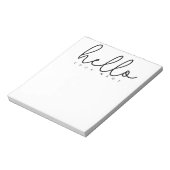 Personalisiert Hello Notepad Moderne Minimal einfa Notizblock (Rotiert)