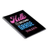 Personalisiert Hello Second Grade Notizblock (Rechte Seite)