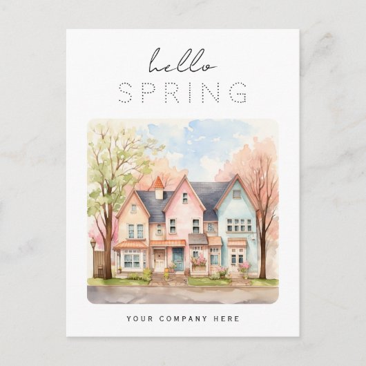 Personalisiert Hello Spring Real Anwesen Postkarte (Vorderseite)