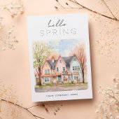 Personalisiert Hello Spring Real Anwesen Postkarte