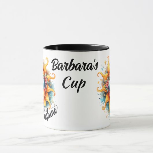 Personalisiert Hello Sunshine Tasse (Zentrum)
