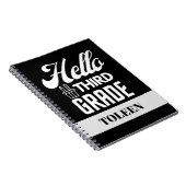 Personalisiert Hello Third Grade Notizblock (Rechte Seite)