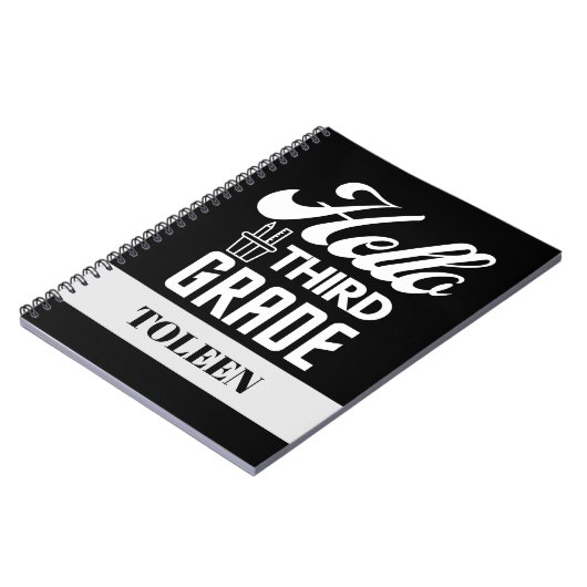 Personalisiert Hello Third Grade Notizblock (Linke Seite)