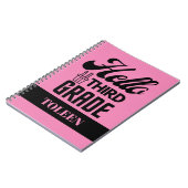 Personalisiert Hello Third Grade Notizblock (Linke Seite)