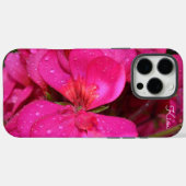 Personalisiert-hellrosa florale Apple iPhone Case (Rückseite (Horizontal))