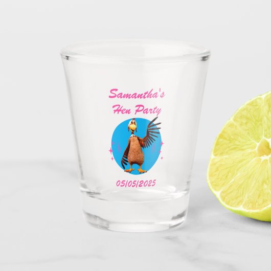Personalisiert Hen Night Party Funny Bachelorette Schnapsglas (Vorderseite)