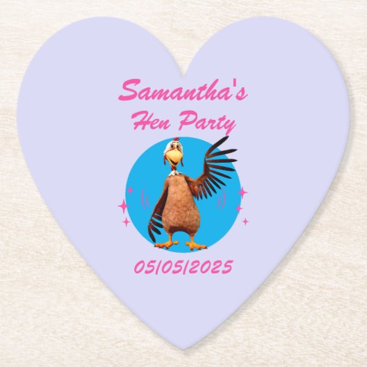 Personalisiert Hen Night Party Funny Bachelorette Untersetzer (Vorderseite)