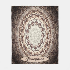 Personalisiert Herbst Brown Mandala Fleecedecke