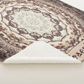 Personalisiert Herbst Brown Mandala Sherpadecke (3/4)