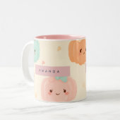 Personalisiert Herbst Herbst Pastell Niedlich Pump Zweifarbige Tasse (Vorderseite Links)