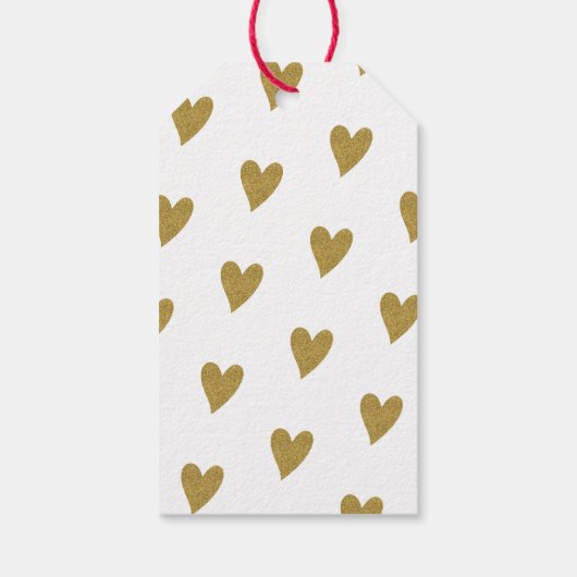Personalisiert hergestellt mit Liebe Heart Gold Gl Geschenkanhänger (Rückseite)