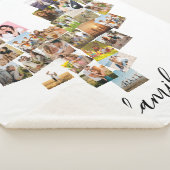 Personalisiert herz-förmige Familienfoto-Collage Sherpadecke (3/4)
