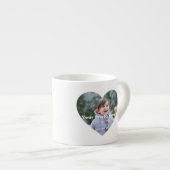 Personalisiert herz-förmige Foto Espresso Tasse (Vorderseite Rechts)