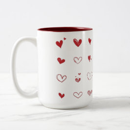 Personalisiert herzendruckte Kaffee-Tasse Zweifarbige Tasse