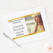 Personalisiert Herzlichen Glückwunsch Abschluss Au Rechteckiger Aufkleber (Umschlag)