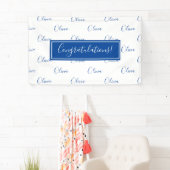 Personalisiert Herzlichen Glückwunsch Blauer Name  Banner (Insitu)