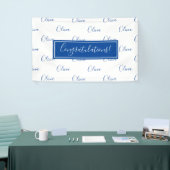 Personalisiert Herzlichen Glückwunsch Blauer Name  Banner (Messeveranstaltung)