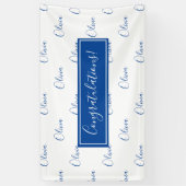 Personalisiert Herzlichen Glückwunsch Blauer Name  Banner (Vertikal)