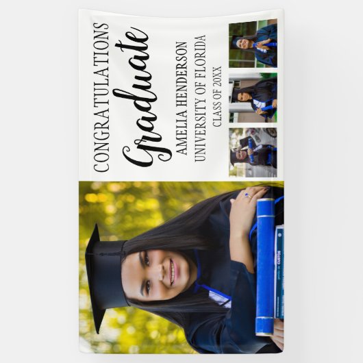 Personalisiert Herzlichen Glückwunsch Foto Abschlu Banner (Vertikal)